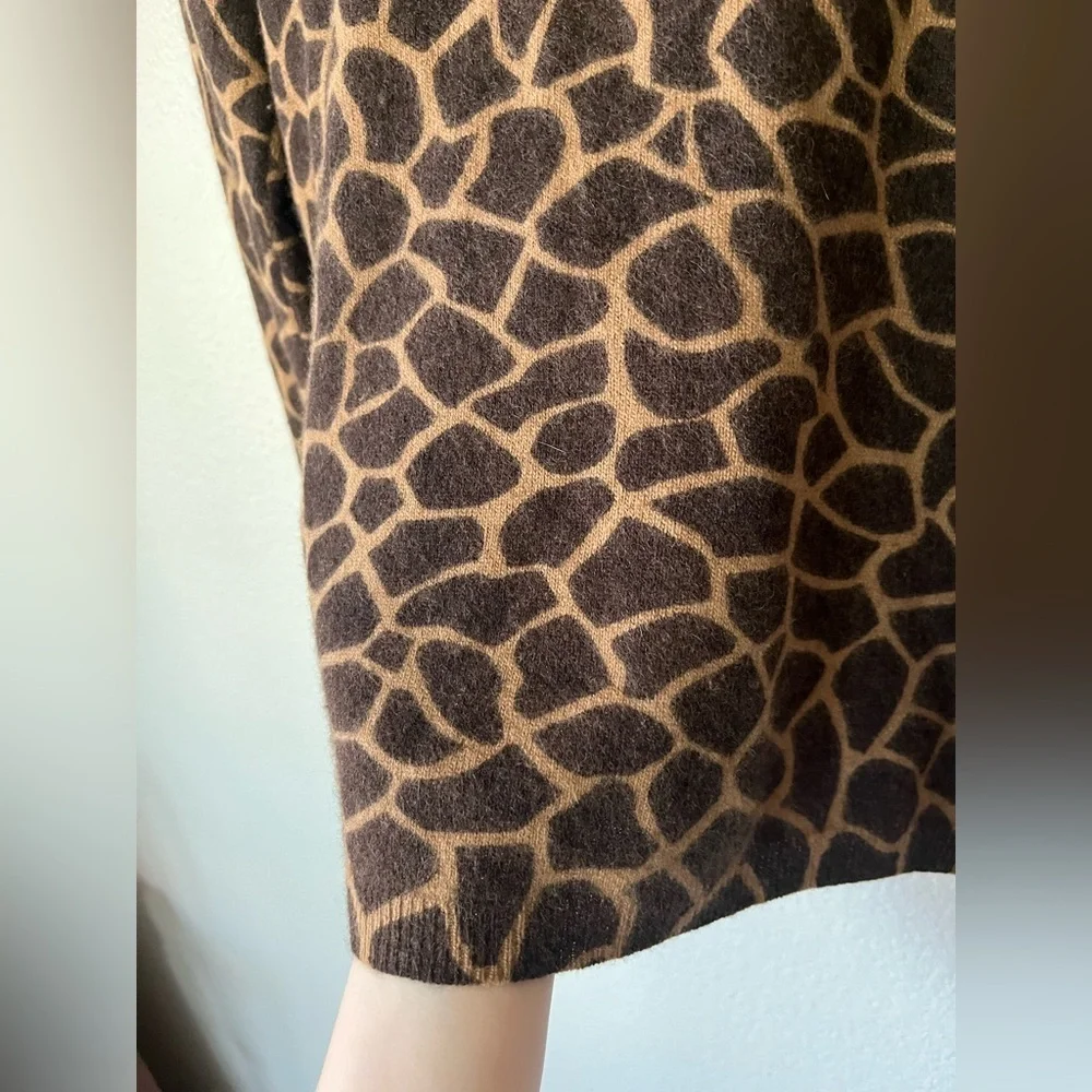 Vintage Causal Corner Giraffe Lambswool & Rabbit Fur Sweater Women Size S - Picture 6 of 13